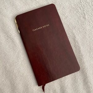 ⭐️3/$25⭐️ Leather Teacher Notebook with Pen
